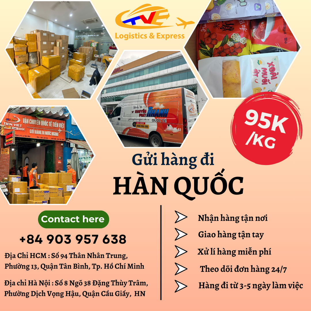 Gửi hàng đi Hàn Quốc - Tiến Việt Express